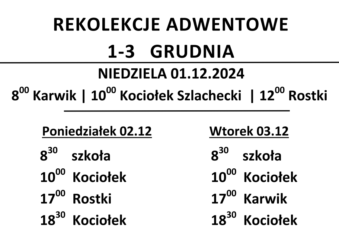 REKOLEKCJE ADWENTOWE